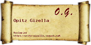 Opitz Gizella névjegykártya